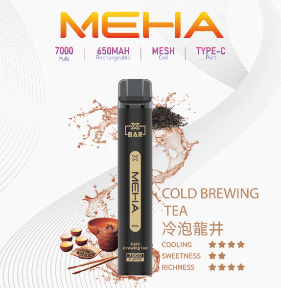 meha魅嗨【抛棄式7000口】一次性xbar小黑條 電子烟