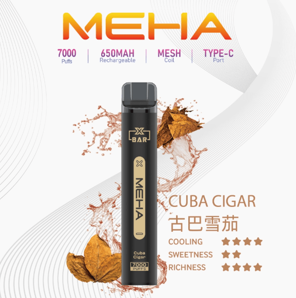 meha魅嗨【抛棄式7000口】一次性xbar小黑條 電子烟