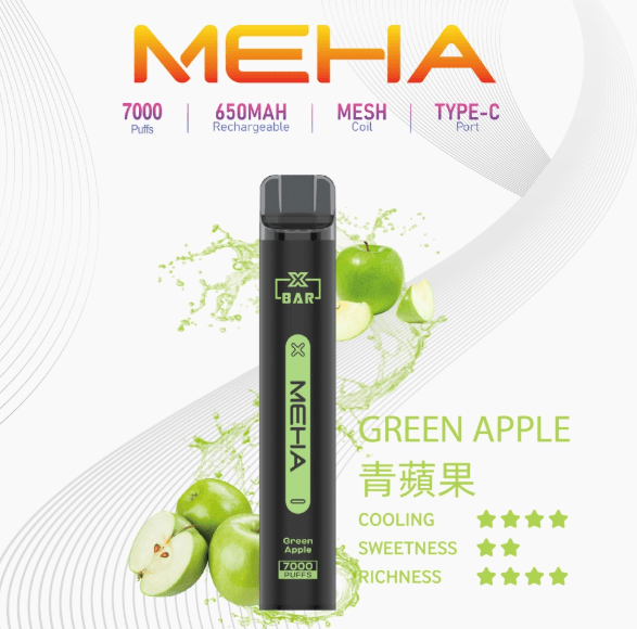 meha魅嗨【抛棄式7000口】一次性xbar小黑條 電子烟