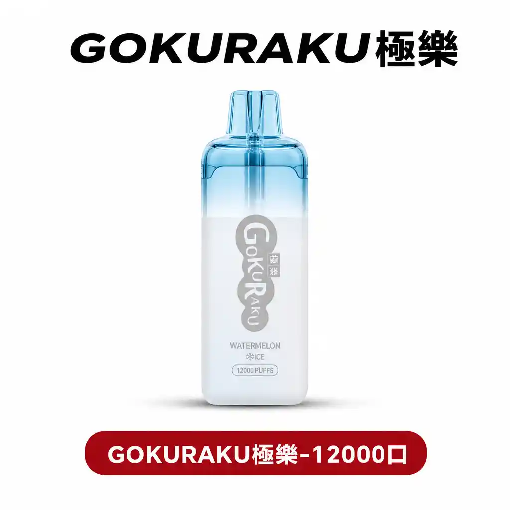 GOKURAKU極樂 【拋棄式12000】還原冰凉感一次性電子煙